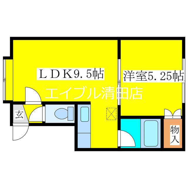 ライフステージ真栄(1LDK/3階)の間取り写真