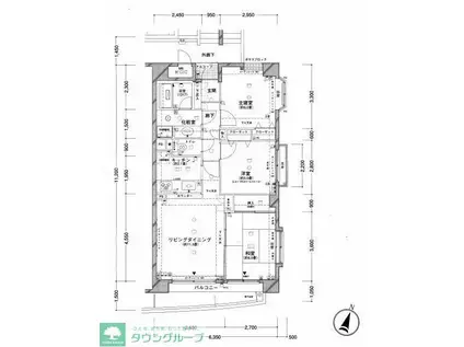クレッセント綱島II(3LDK/3階)の間取り写真
