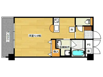 RUMAHニシモト桃山(ワンルーム/2階)の間取り写真