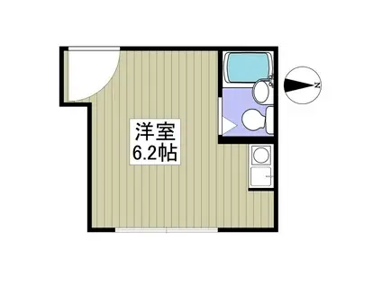 スターコートII(ワンルーム/1階)の間取り写真