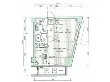 ウィステリア大森山王(1LDK/5階)の間取り写真