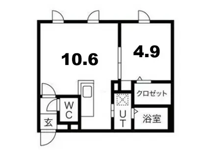 HOUSE OF MARQUIS IX(1LDK/1階)の間取り写真