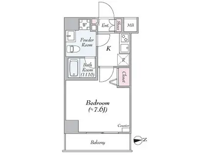 RZ PLACE AZEST高島平(1K/9階)の間取り写真