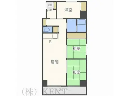 琴似二条館(3LDK/10階)の間取り写真