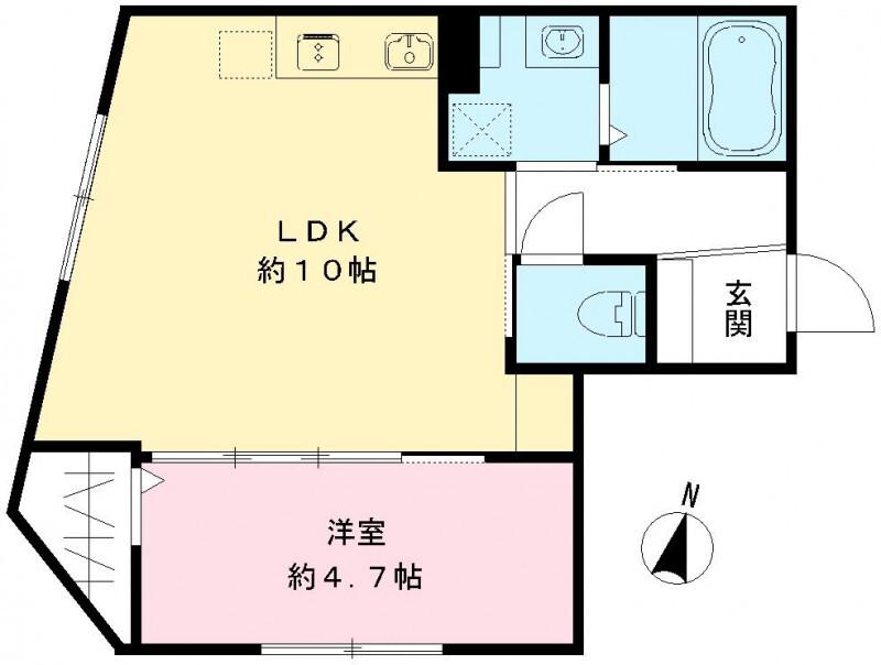 RAMII板橋大和町(1LDK/3階)の間取り写真