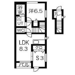エスポワール中町東 C棟(1SLDK/2階)の間取り写真