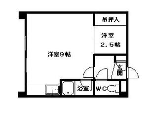 エスポワール16(ワンルーム/1階)の間取り写真