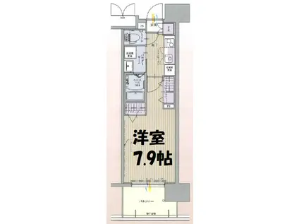 パルティール金山アネックス(1K/4階)の間取り写真