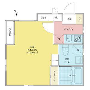 リンデンバウムJ5 B棟(1K/1階)の間取り写真
