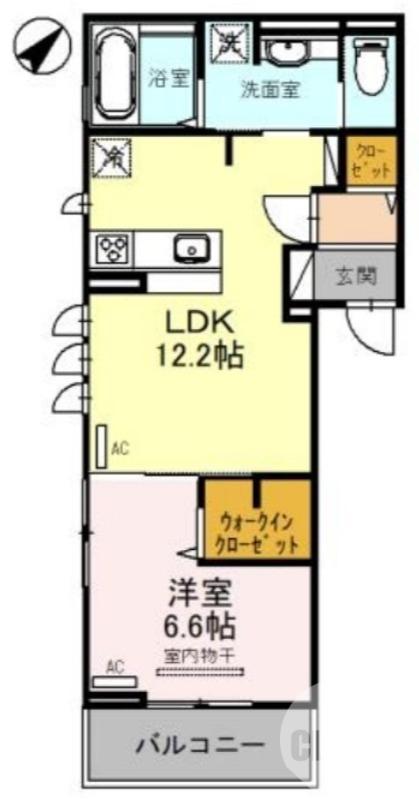 ジョリィ ルミエール(1LDK/3階)の間取り写真