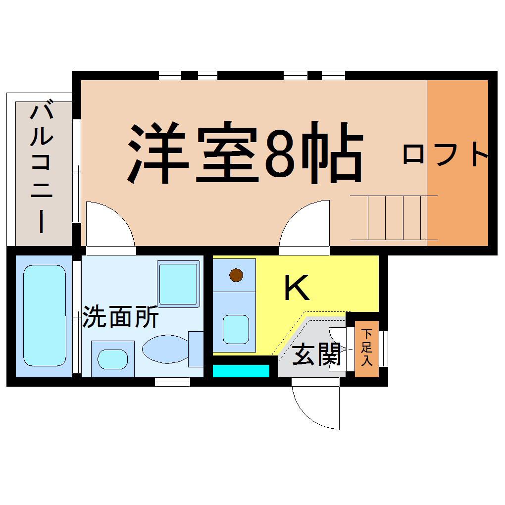 SUPREME(1K/3階)の間取り写真