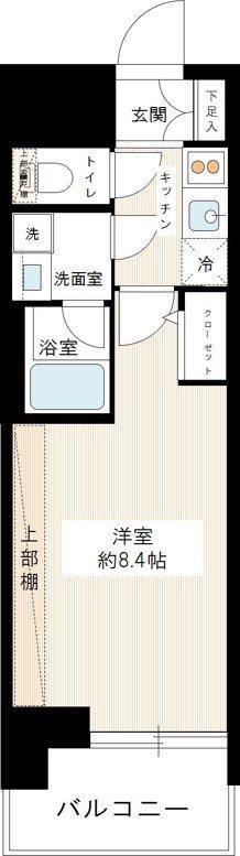 フュージョナル王子HYS(1K/14階)の間取り写真