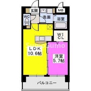 アルティメゾン博多(1LDK/10階)の間取り写真