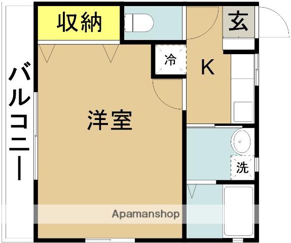 NA ROOMSII(1K/1階)の間取り写真