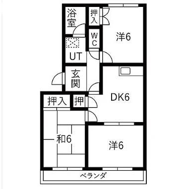 キャスリオン青山(3DK/4階)の間取り写真