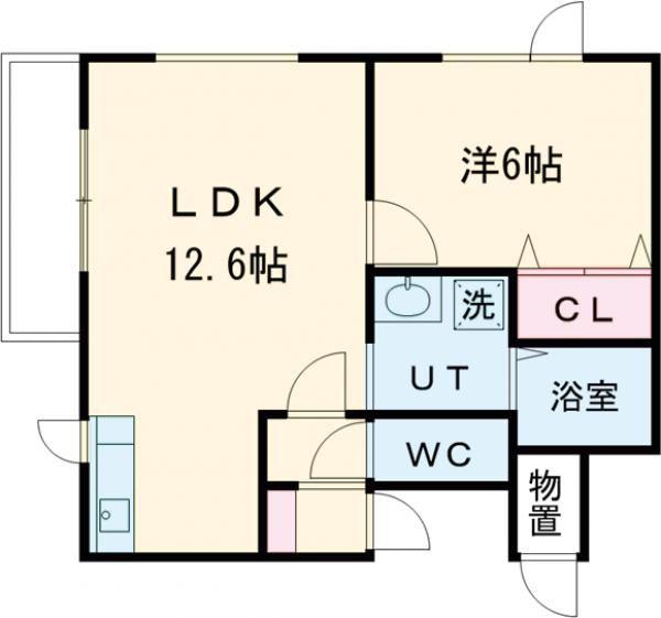 ポートタウン新中野(1LDK/3階)の間取り写真