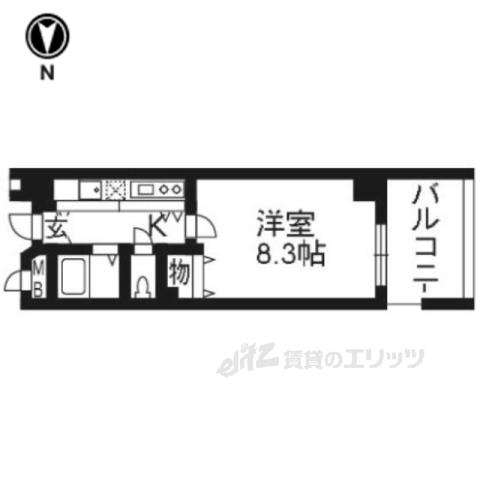 ジュンナインビル(1K/8階)の間取り写真