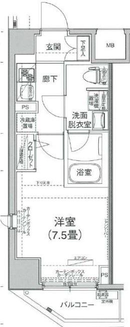 アイル赤羽サウス(1K/5階)の間取り写真