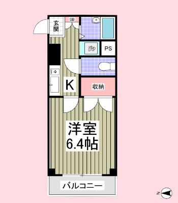 川口プラザE(1K/1階)の間取り写真