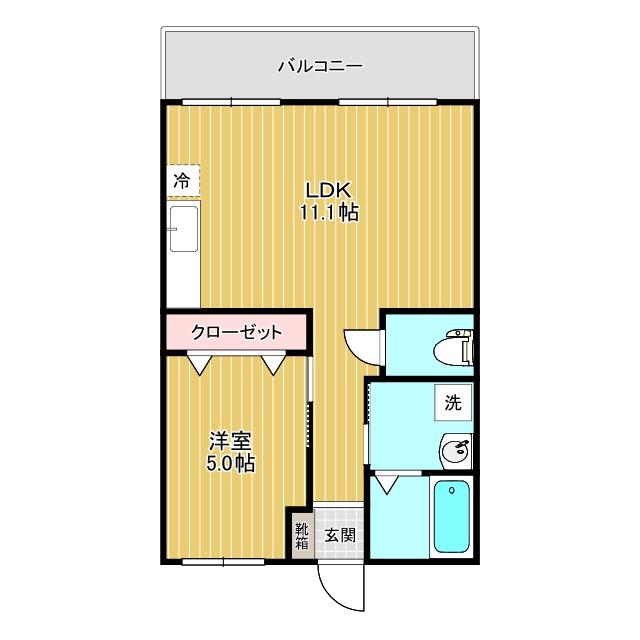 パークフロント小禄(1LDK/4階)の間取り写真