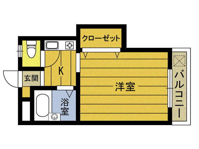エーデルハイツ(1K/2階)の間取り写真