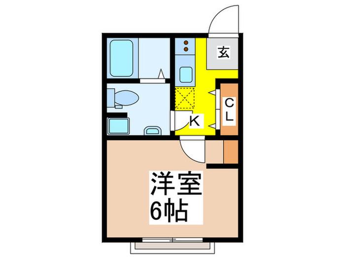 フィオーレ清水(1K/2階)の間取り写真