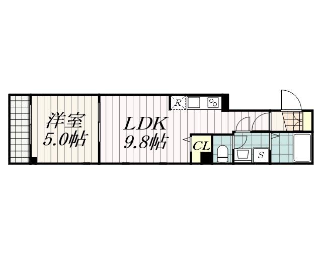 コートドール蘇我(1LDK/1階)の間取り写真