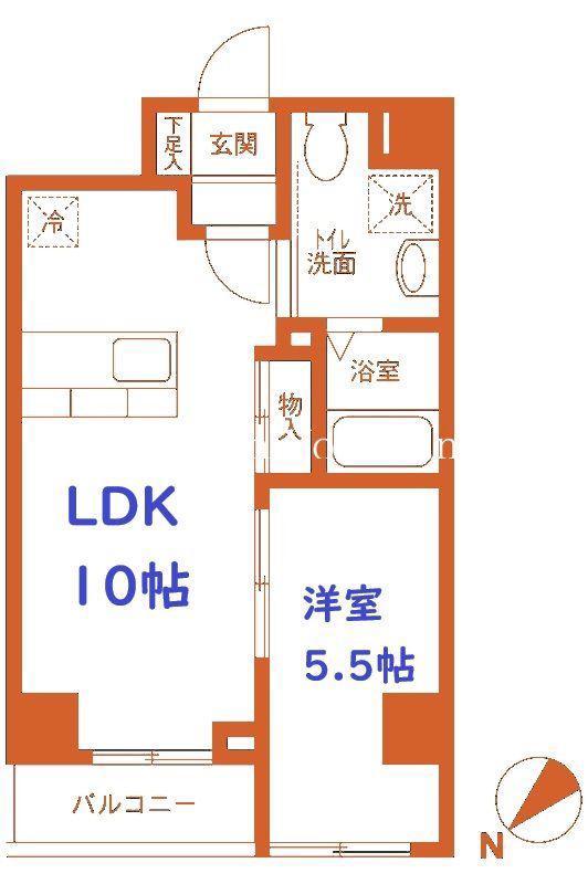 JMFレジデンス新横浜(1LDK/7階)の間取り写真