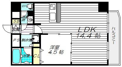 セレニテ梅田北PREMIUM(1LDK/12階)の間取り写真