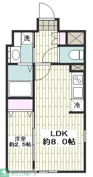 LUORE名古屋駅ノース(1LDK/4階)の間取り写真