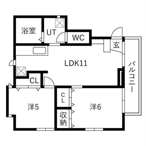 ファミリア浄心(2LDK/2階)の間取り写真