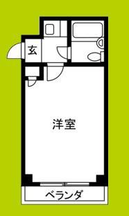 グロースコート東住吉(1K/4階)の間取り写真
