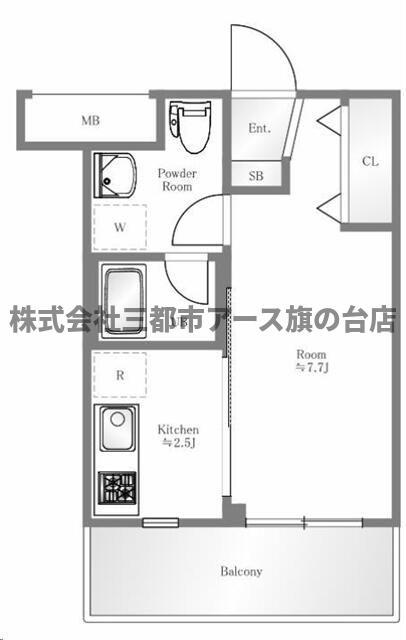レグラス大岡山(1K/2階)の間取り写真