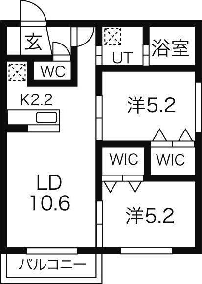 アステローペ24(2LDK/4階)の間取り写真