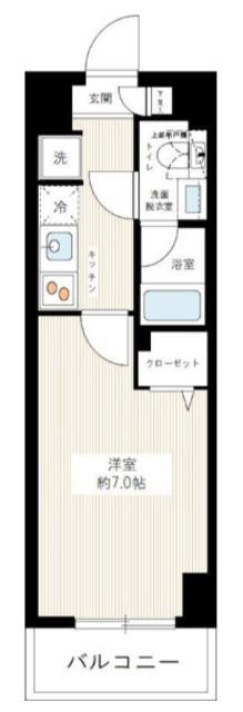 REXZY西川口AZIII(1K/3階)の間取り写真