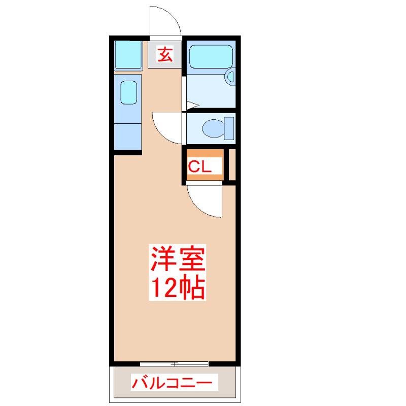 PRIMAVERA USUKI(ワンルーム/4階)の間取り写真
