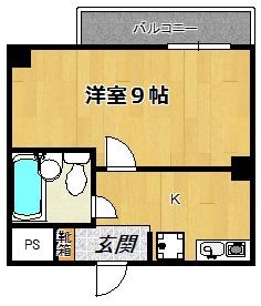 メイウール姫里(1K/7階)の間取り写真
