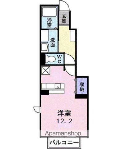 シェトワ(ワンルーム/1階)の間取り写真