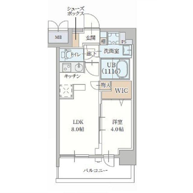 プランドール新北野(1LDK/7階)の間取り写真
