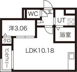 JACK INOMORI I(1LDK/3階)の間取り写真