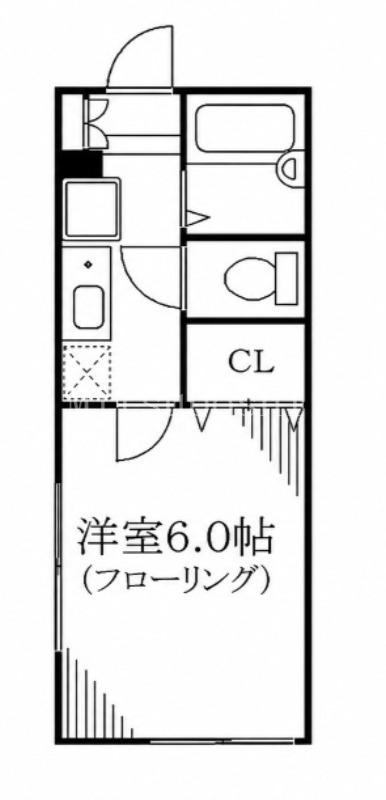 ラス・カサス(1K/1階)の間取り写真