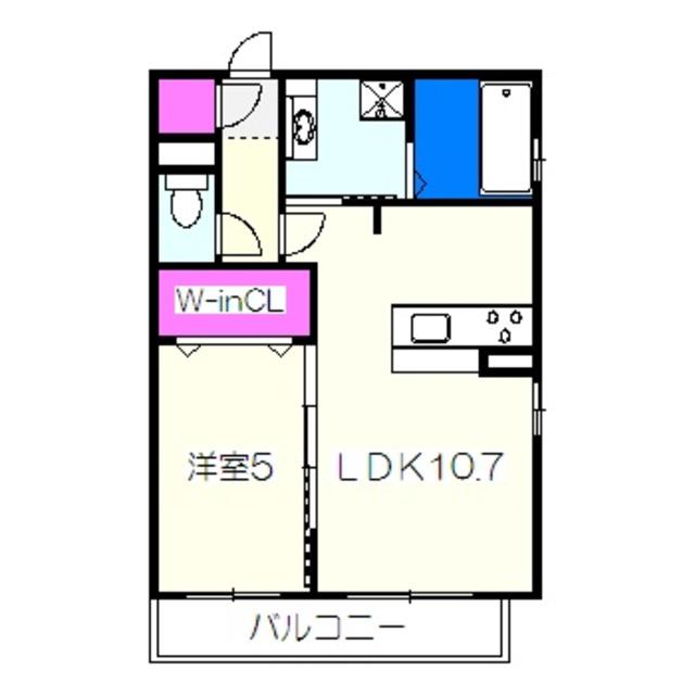 ロイズパレス大豆塚(1LDK/2階)の間取り写真