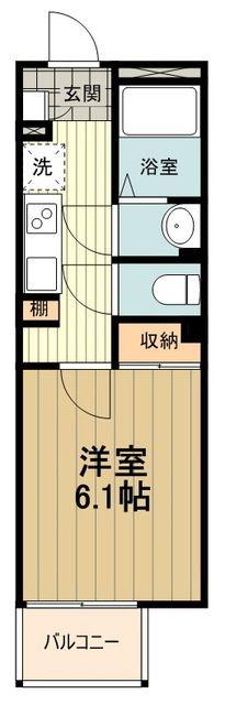 レオネクストNAGOMI(1K/1階)の間取り写真
