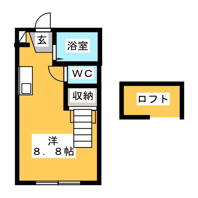 WISTARIA(ワンルーム/1階)の間取り写真