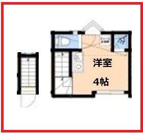 トーキョーベータ西新井大師西7(ワンルーム/2階)の間取り写真