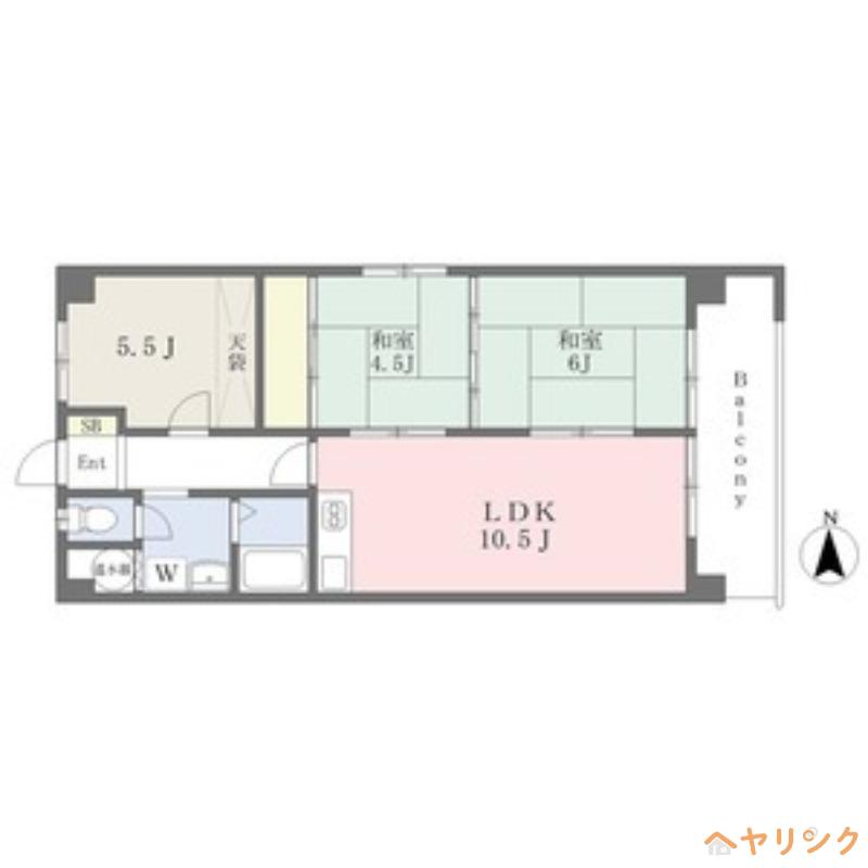 ニューコーポ植田I(3LDK/2階)の間取り写真
