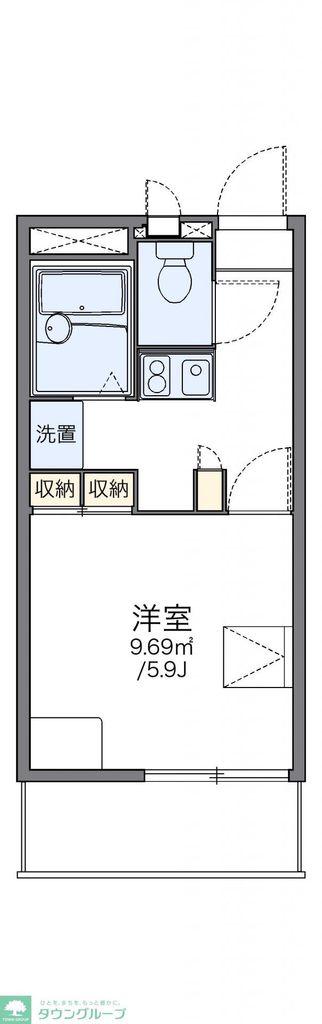 レオパレス西砂川(1K/3階)の間取り写真