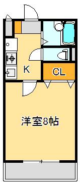 とみれじでんす(1K/1階)の間取り写真