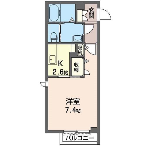 ヴィーテ(1K/1階)の間取り写真