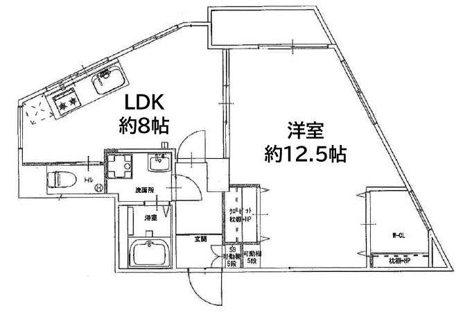 シャトー・ド・フェニックス(1LDK/5階)の間取り写真